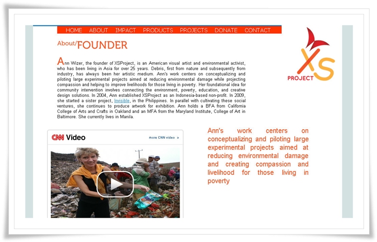 XS project website screenshot 